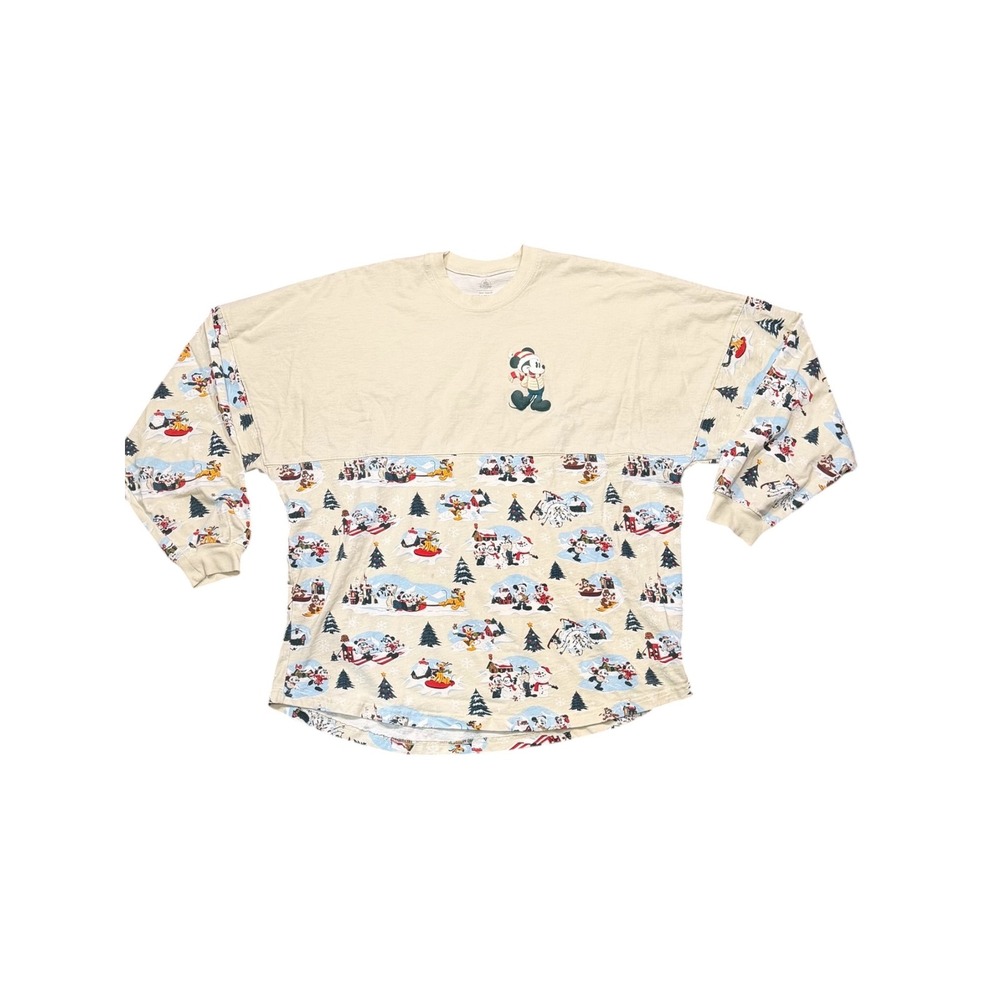 Disney Spirit Jersey Disneyland Resort Christmas Holiday Mickey Shirt Large